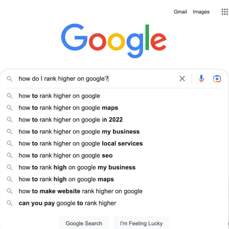 Google search for ranking Google search for ranking