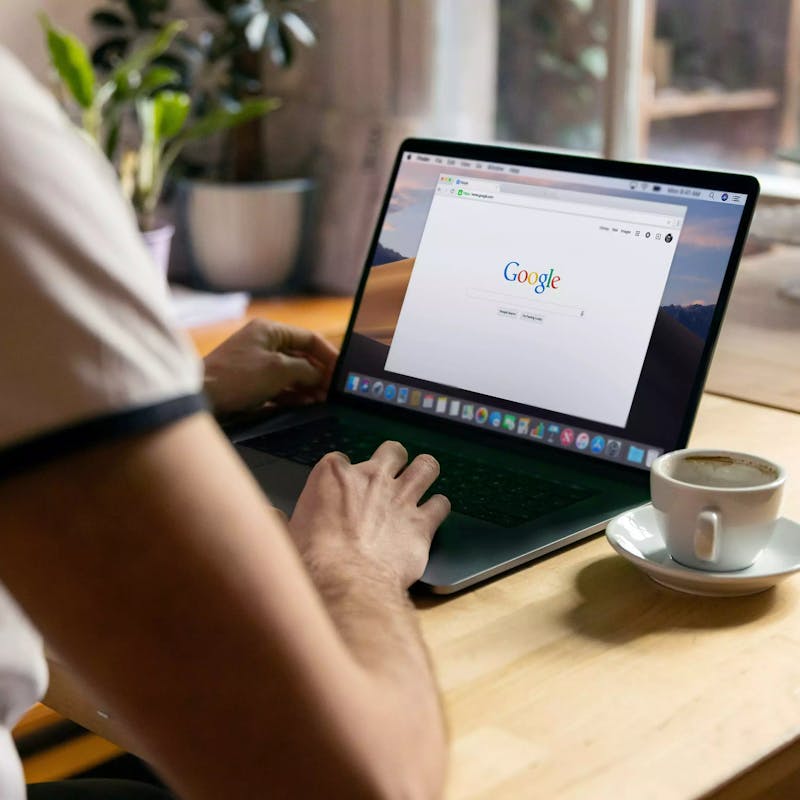 Working on a laptop Working on a laptop